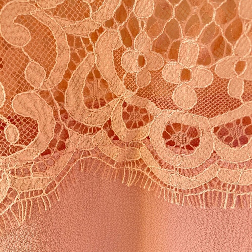Papaya Women's Dusty Pink With Lace Detailing Long Sleeve Blouse Top Size UK 16 - Picture 5 of 12